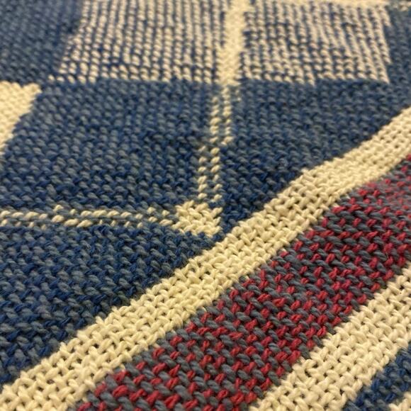 Vintage Victorian Woman Golfer Stroke Swing Throw Blanket Fringe 100% Cotton USA - Picture 10 of 10